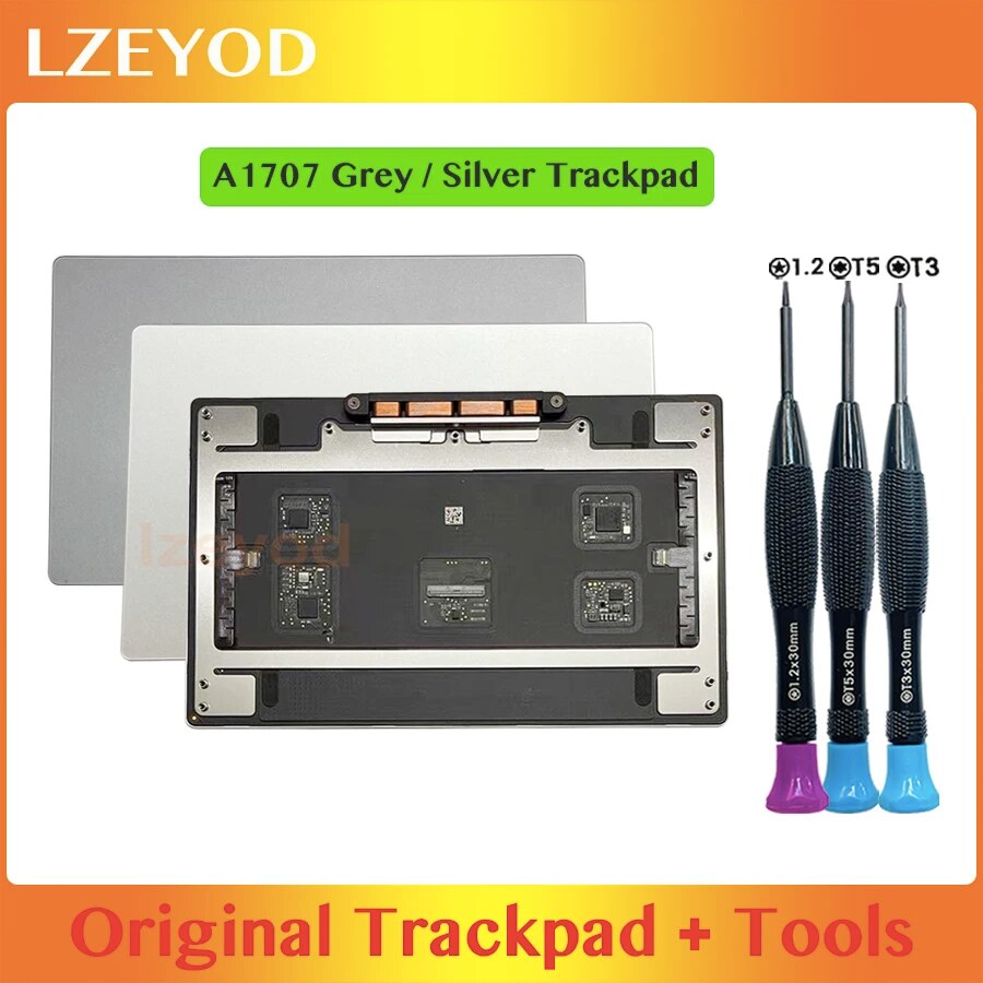 Original Grey / Silver A1707 Touchpad Trackpad With Tools For MacBook Pro Retina 15 inch A1707 Touchpad Trackpad 2016 2017 Year