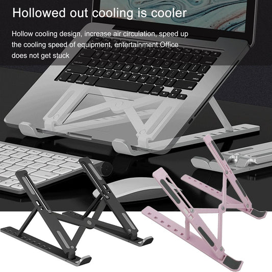 7 Holes Adjustable Laptop Stand For Macbook Foldable Computer PC Tablet Support Notebook Stand TableLaptop Holder Cooling Pad